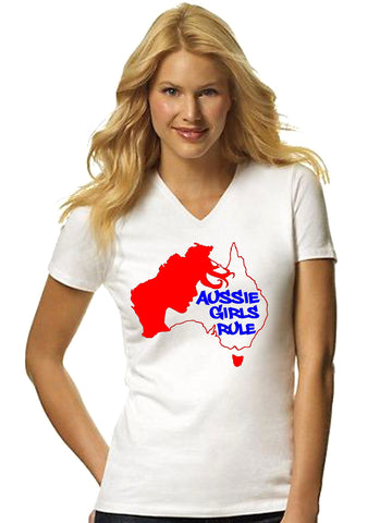 Aussie girls rule T shirt