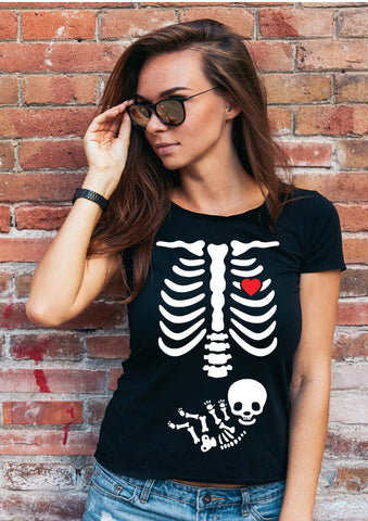 Skeleton ribs and baby boy T shirt