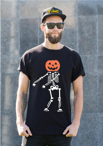 Skeleton Halloween Floss Dance T shirt
